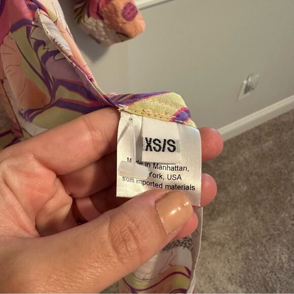 Rachel Comey Pink Purple Pop Floral Silk Robe Dress XS/S Oversized - Picture 9 of 16